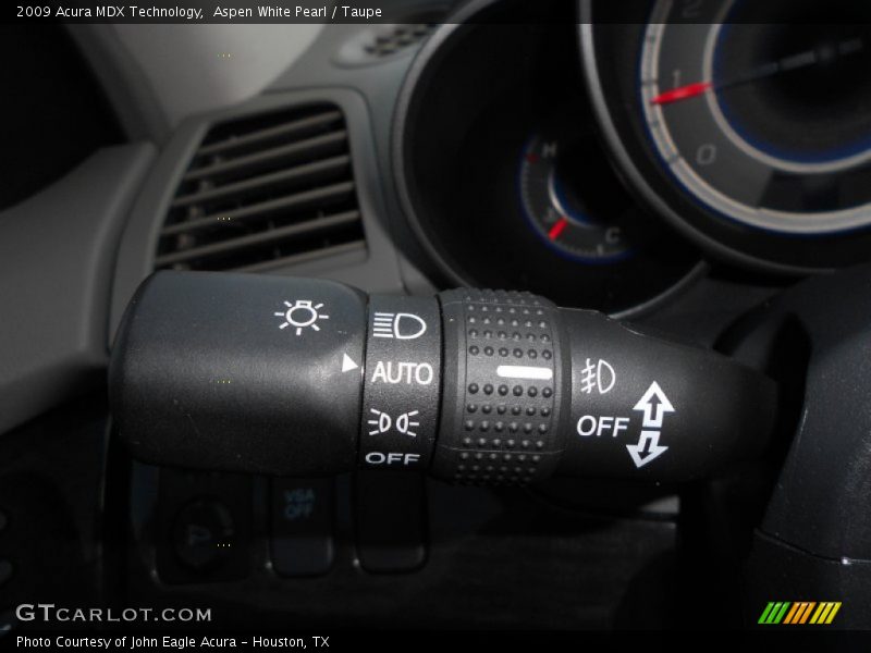 Aspen White Pearl / Taupe 2009 Acura MDX Technology