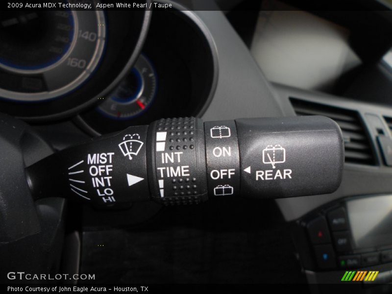 Aspen White Pearl / Taupe 2009 Acura MDX Technology