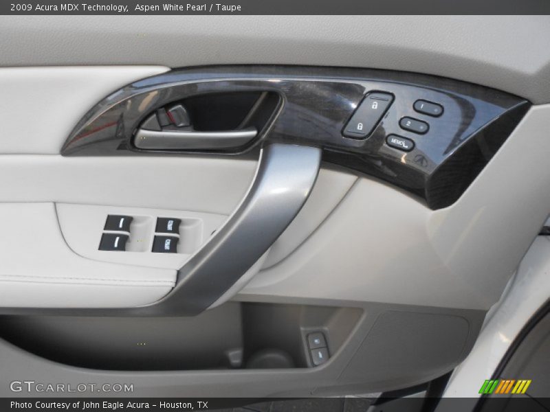 Aspen White Pearl / Taupe 2009 Acura MDX Technology
