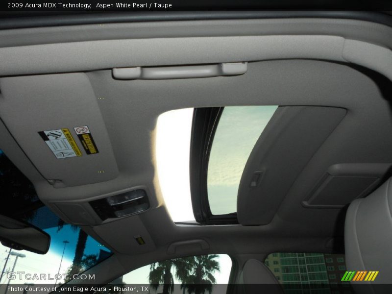 Aspen White Pearl / Taupe 2009 Acura MDX Technology