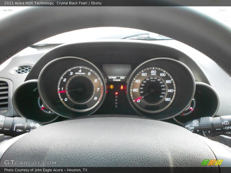 Crystal Black Pearl / Ebony 2011 Acura MDX Technology