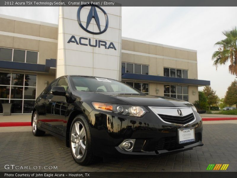 Crystal Black Pearl / Ebony 2012 Acura TSX Technology Sedan