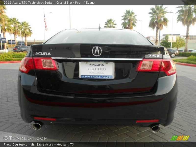 Crystal Black Pearl / Ebony 2012 Acura TSX Technology Sedan