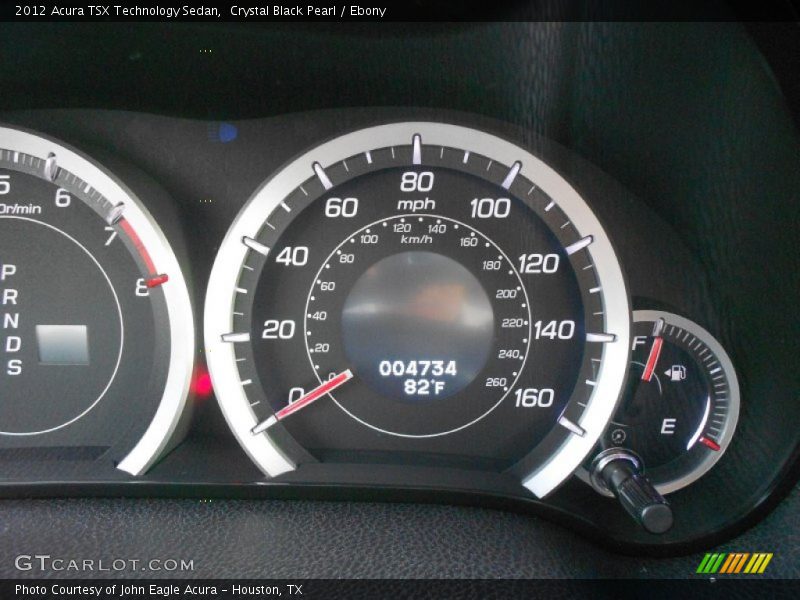 Crystal Black Pearl / Ebony 2012 Acura TSX Technology Sedan