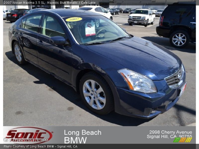 Majestic Blue Metallic / Cafe Latte 2007 Nissan Maxima 3.5 SL