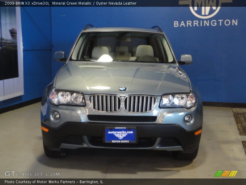 Mineral Green Metallic / Oyster Nevada Leather 2009 BMW X3 xDrive30i