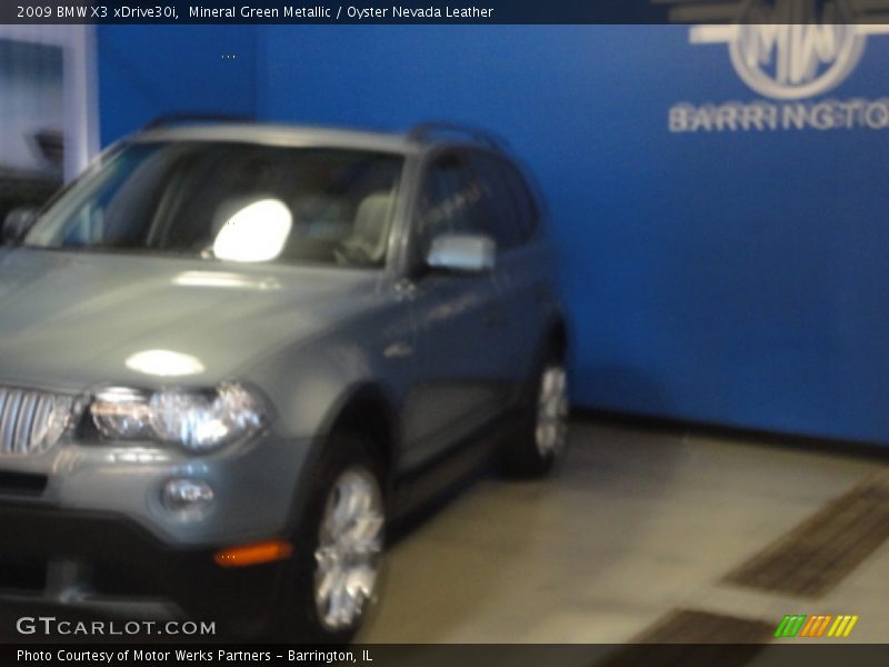 Mineral Green Metallic / Oyster Nevada Leather 2009 BMW X3 xDrive30i