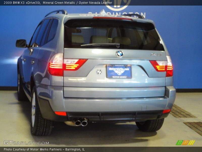Mineral Green Metallic / Oyster Nevada Leather 2009 BMW X3 xDrive30i
