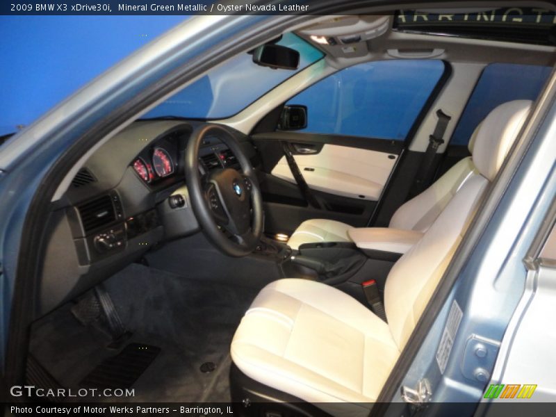 Mineral Green Metallic / Oyster Nevada Leather 2009 BMW X3 xDrive30i