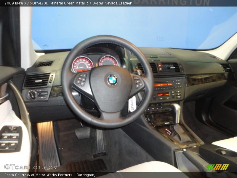 Mineral Green Metallic / Oyster Nevada Leather 2009 BMW X3 xDrive30i