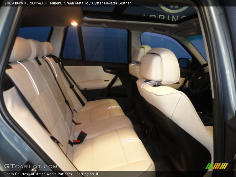 Mineral Green Metallic / Oyster Nevada Leather 2009 BMW X3 xDrive30i