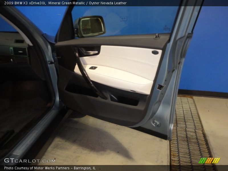 Mineral Green Metallic / Oyster Nevada Leather 2009 BMW X3 xDrive30i