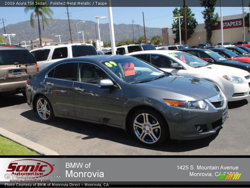 Polished Metal Metallic / Taupe 2009 Acura TSX Sedan