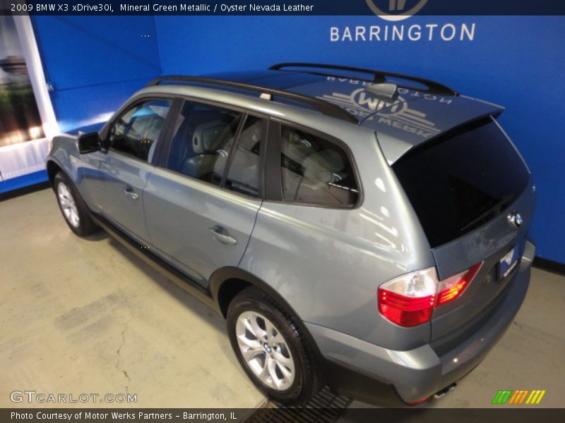 Mineral Green Metallic / Oyster Nevada Leather 2009 BMW X3 xDrive30i