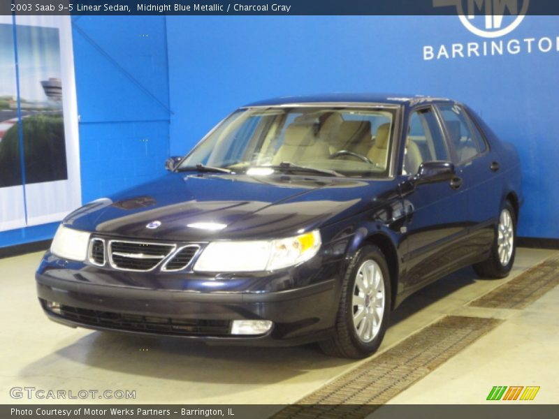 Midnight Blue Metallic / Charcoal Gray 2003 Saab 9-5 Linear Sedan