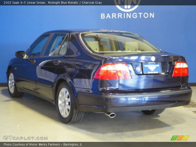 Midnight Blue Metallic / Charcoal Gray 2003 Saab 9-5 Linear Sedan