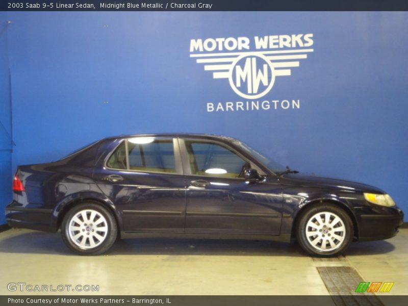 Midnight Blue Metallic / Charcoal Gray 2003 Saab 9-5 Linear Sedan