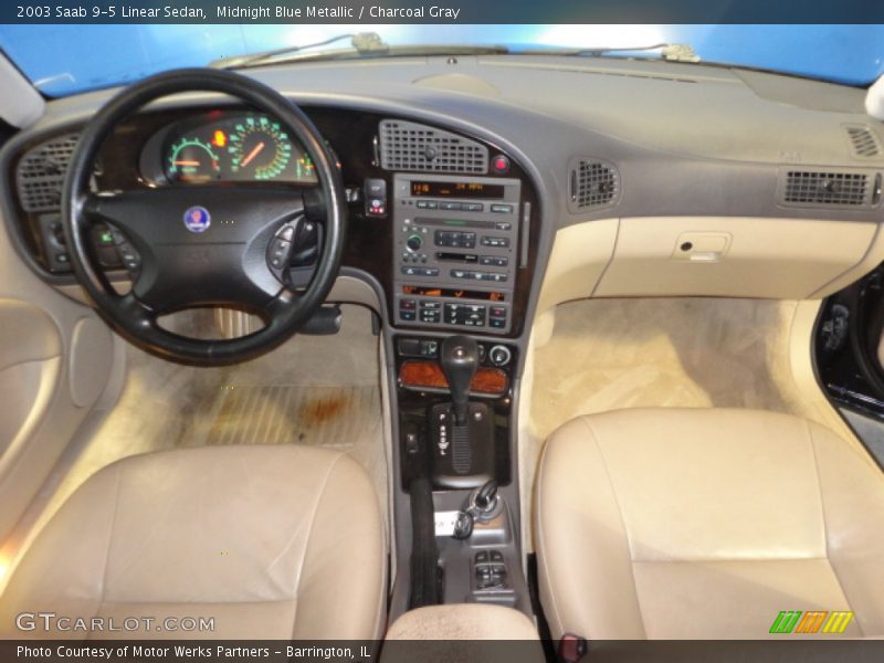 Midnight Blue Metallic / Charcoal Gray 2003 Saab 9-5 Linear Sedan