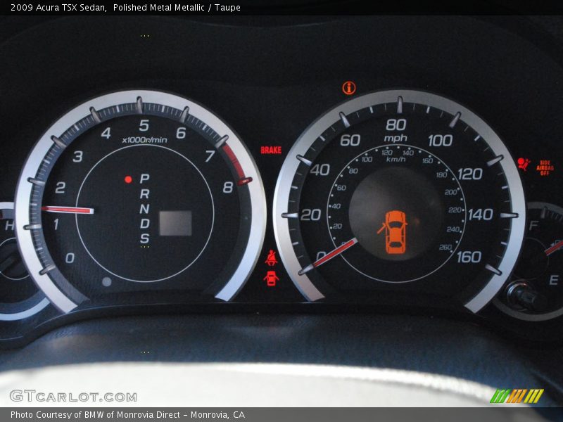 Polished Metal Metallic / Taupe 2009 Acura TSX Sedan