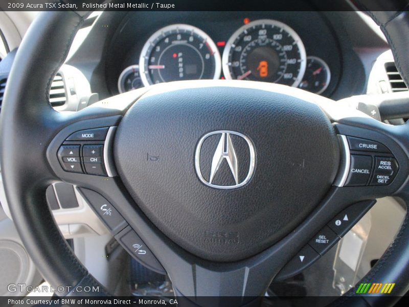 Polished Metal Metallic / Taupe 2009 Acura TSX Sedan