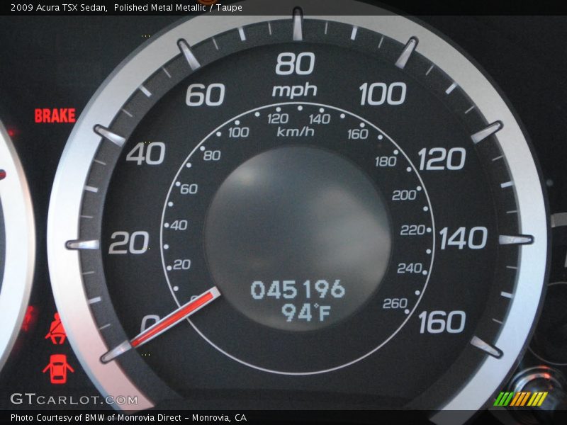 Polished Metal Metallic / Taupe 2009 Acura TSX Sedan