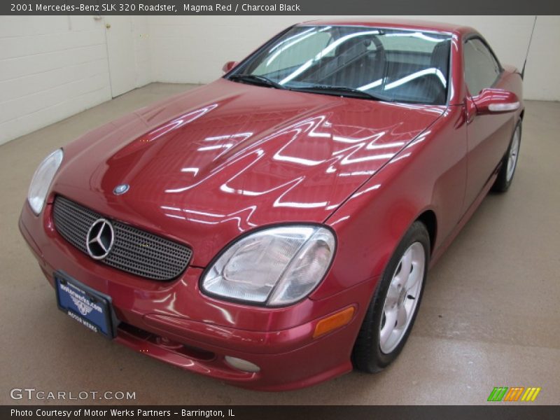Magma Red / Charcoal Black 2001 Mercedes-Benz SLK 320 Roadster