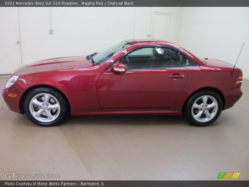 Magma Red / Charcoal Black 2001 Mercedes-Benz SLK 320 Roadster