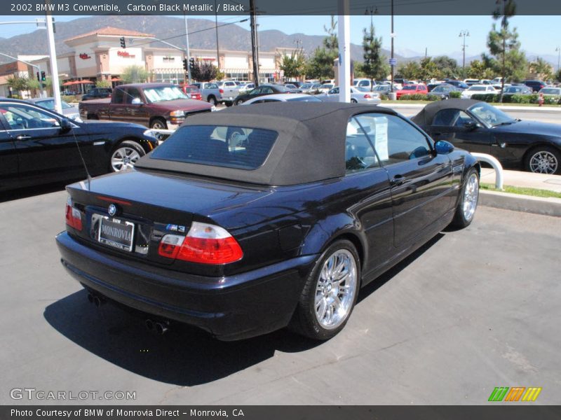 Carbon Black Metallic / Black 2002 BMW M3 Convertible