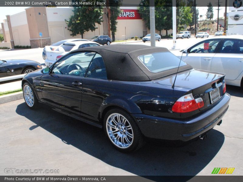 Carbon Black Metallic / Black 2002 BMW M3 Convertible