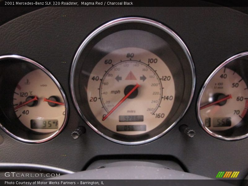 Magma Red / Charcoal Black 2001 Mercedes-Benz SLK 320 Roadster