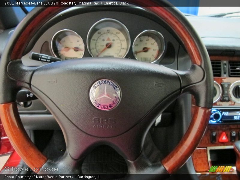 Magma Red / Charcoal Black 2001 Mercedes-Benz SLK 320 Roadster