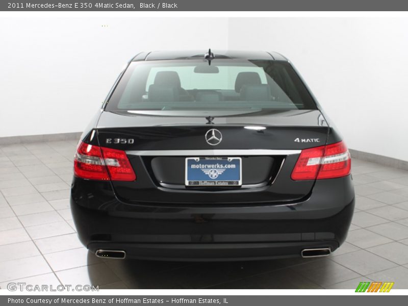 Black / Black 2011 Mercedes-Benz E 350 4Matic Sedan