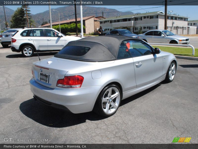 Titanium Silver Metallic / Black 2010 BMW 1 Series 135i Convertible