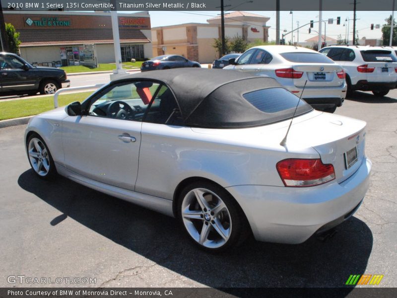 Titanium Silver Metallic / Black 2010 BMW 1 Series 135i Convertible