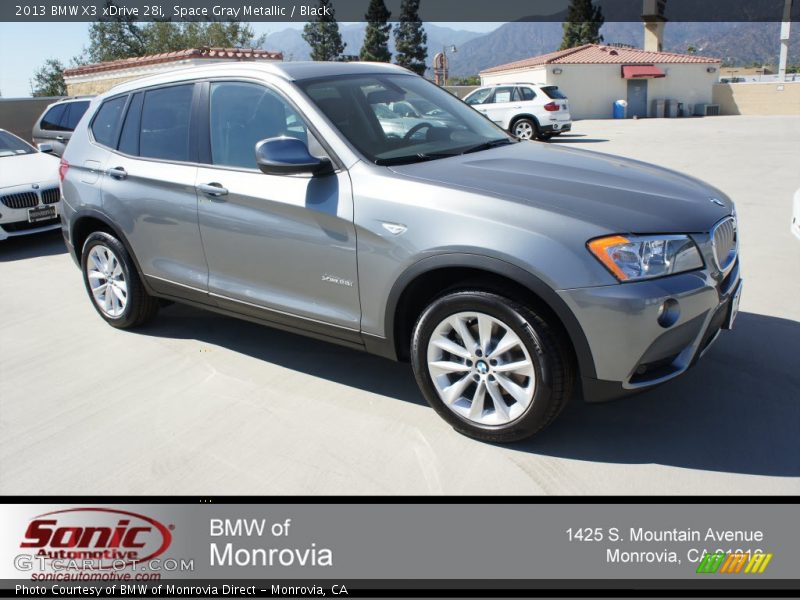 Space Gray Metallic / Black 2013 BMW X3 xDrive 28i