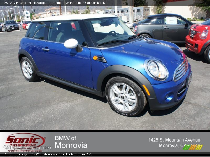 Lightning Blue Metallic / Carbon Black 2012 Mini Cooper Hardtop