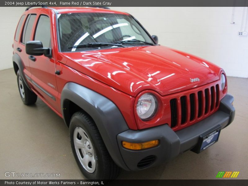 Flame Red / Dark Slate Gray 2004 Jeep Liberty Sport 4x4