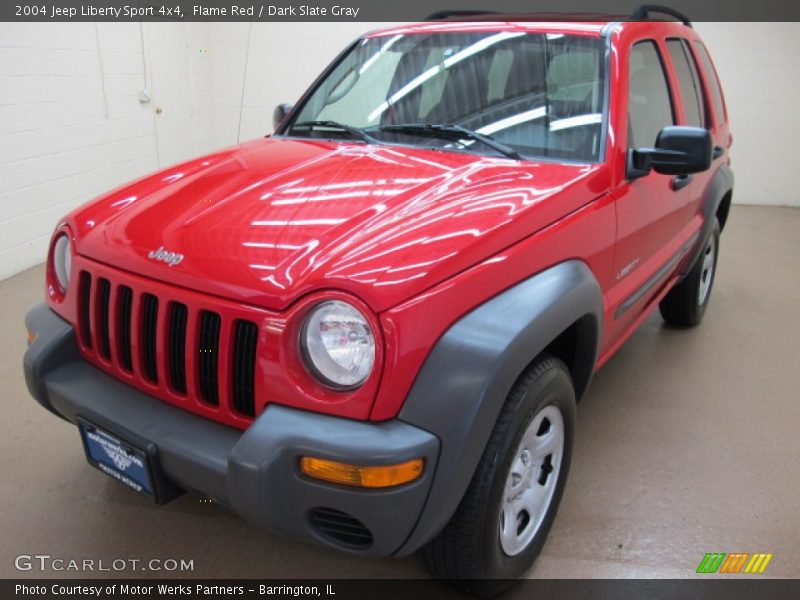 Flame Red / Dark Slate Gray 2004 Jeep Liberty Sport 4x4
