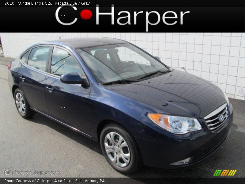 Regatta Blue / Gray 2010 Hyundai Elantra GLS