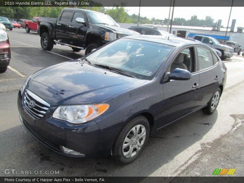 Regatta Blue / Gray 2010 Hyundai Elantra GLS