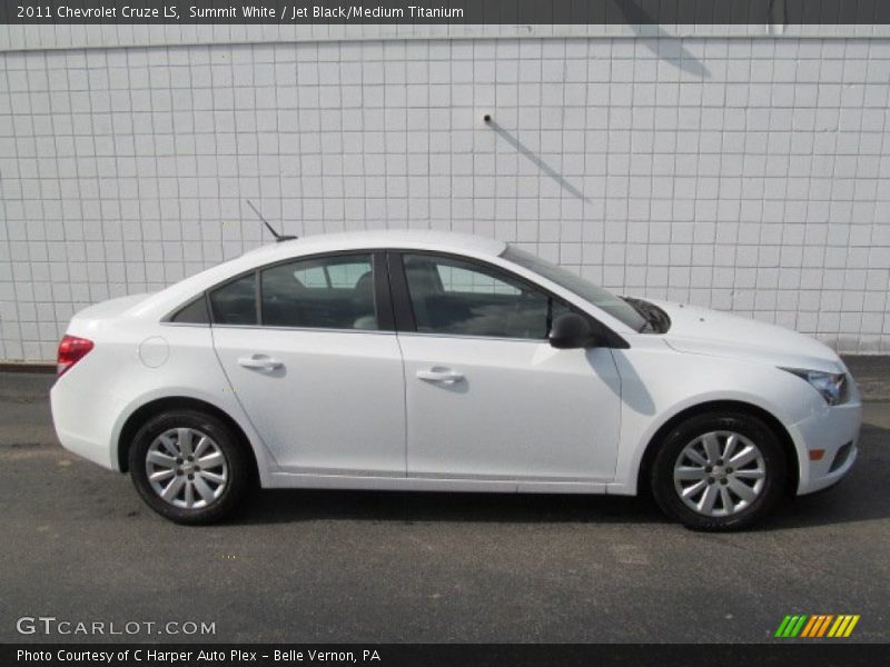 Summit White / Jet Black/Medium Titanium 2011 Chevrolet Cruze LS