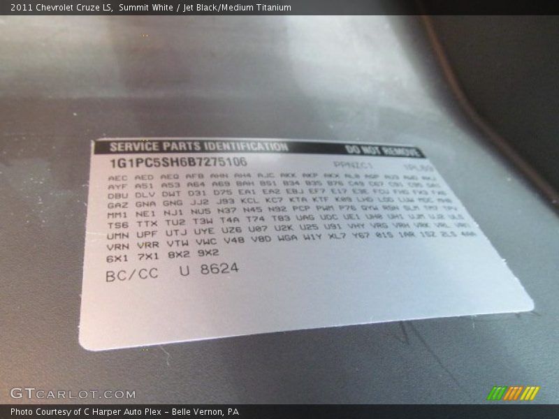 Summit White / Jet Black/Medium Titanium 2011 Chevrolet Cruze LS