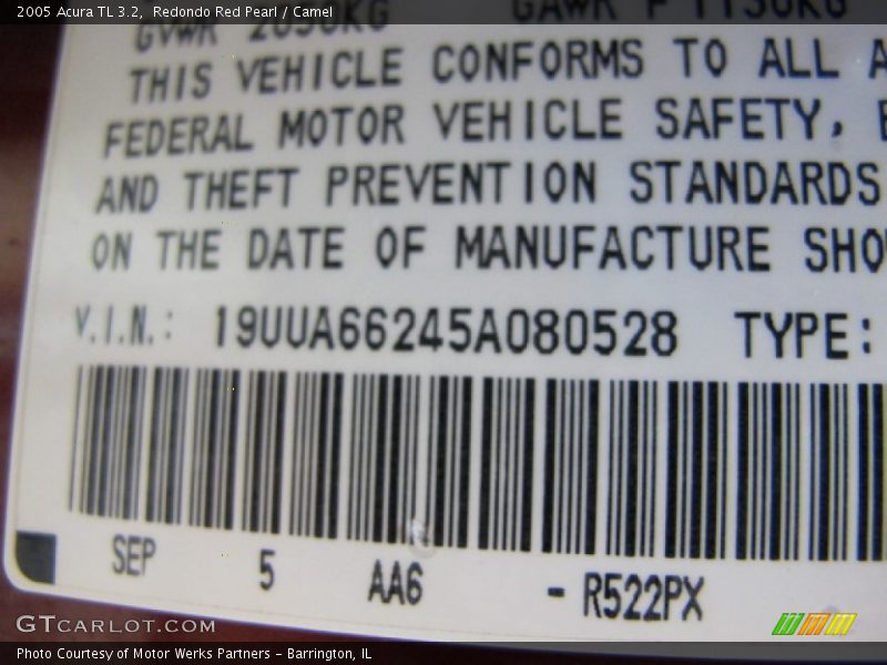 R522PX - 2005 Acura TL 3.2
