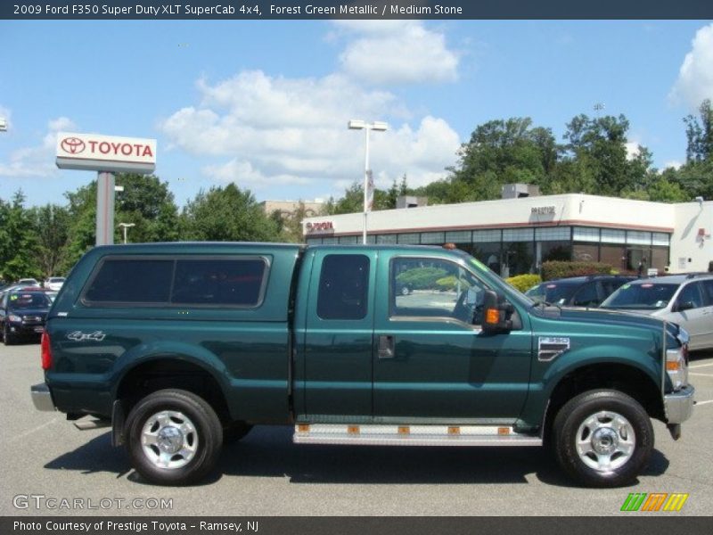 Forest Green Metallic / Medium Stone 2009 Ford F350 Super Duty XLT SuperCab 4x4