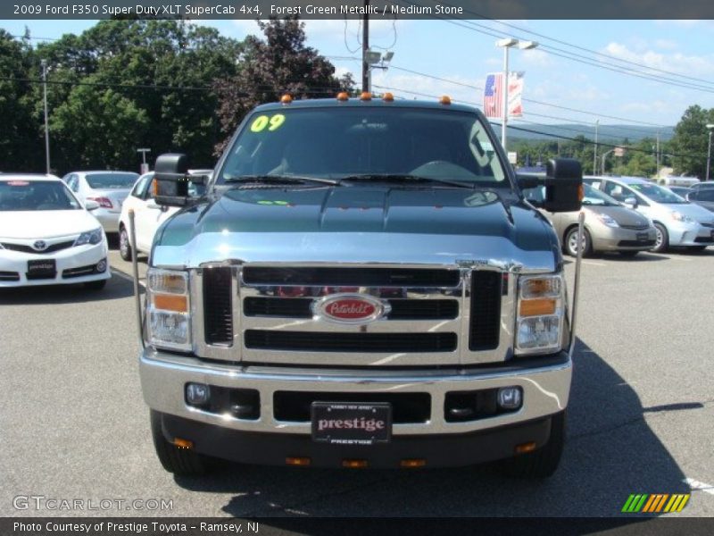 Forest Green Metallic / Medium Stone 2009 Ford F350 Super Duty XLT SuperCab 4x4