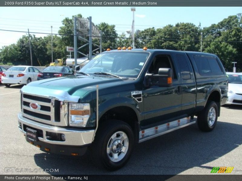 Forest Green Metallic / Medium Stone 2009 Ford F350 Super Duty XLT SuperCab 4x4