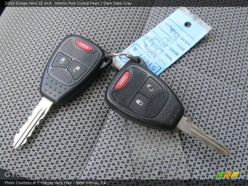 Inferno Red Crystal Pearl / Dark Slate Gray 2009 Dodge Nitro SE 4x4