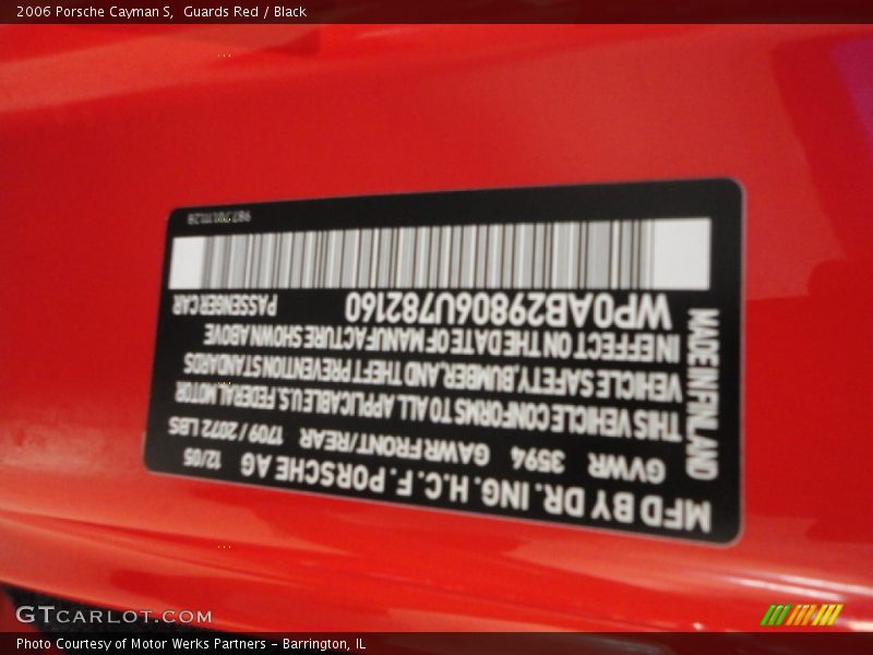 Guards Red / Black 2006 Porsche Cayman S