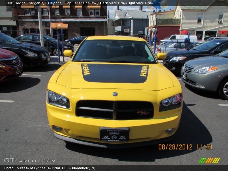 Top Banana Yellow / Dark Slate Gray/Light Slate Gray 2006 Dodge Charger R/T Daytona