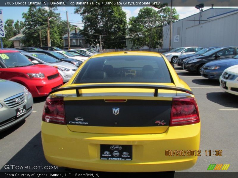 Top Banana Yellow / Dark Slate Gray/Light Slate Gray 2006 Dodge Charger R/T Daytona